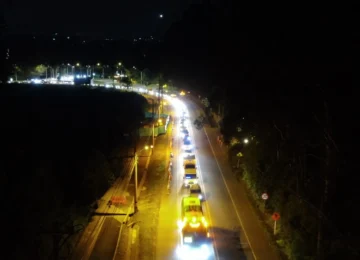 Instalamos nuevas luminarias LED en el  tramo Aeropuerto- Glorieta Tablazo para garantizar la seguridad de nuestros ciudadanos